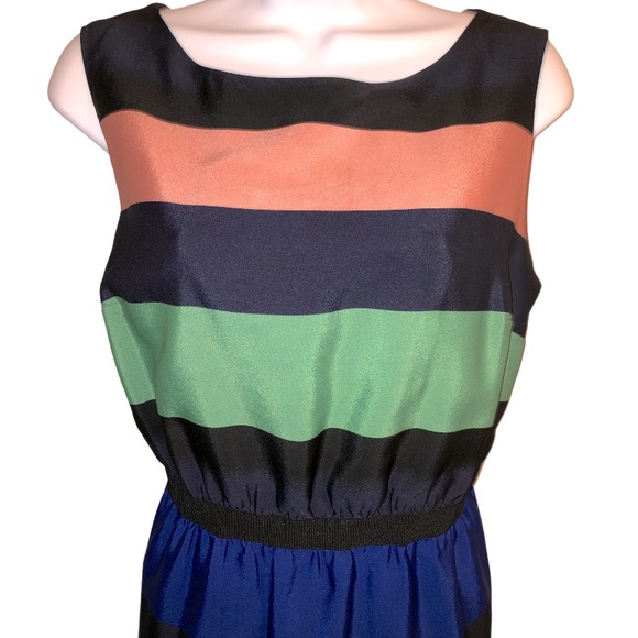 Ann Taylor LOFT Dress Horizontal Stripes Medium - Picture 2 of 13